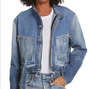 Redone Levis Upside Down Denim Bomber 